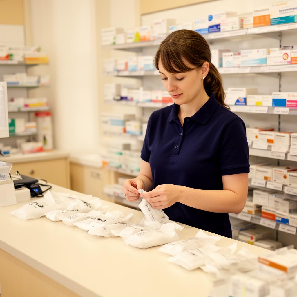 Pharmacist preparing prescriptions at Nexus Pharmacy Nottingham